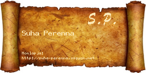 Suha Perenna névjegykártya